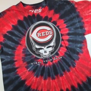 Liquid Blue Cincinnati‎ Reds Grateful Dead Tie Dye T-Shirt Steal Your Base